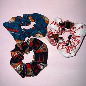 Set of 3 Horror Print Scrunchies Set